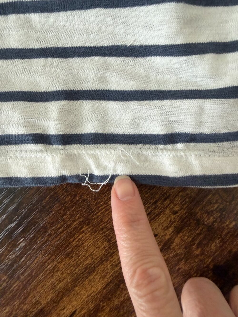 NWT GAP 100% Cotton Navy & White Striped Pocket T-Shirt Dress Size Small - Picture 11 of 12